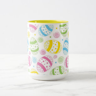 Caneca De Café Em Dois Tons Ovos de Páscoa