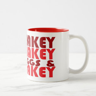 Caneca De Café Em Dois Tons Ovos e Bakey de Wakey Wakey