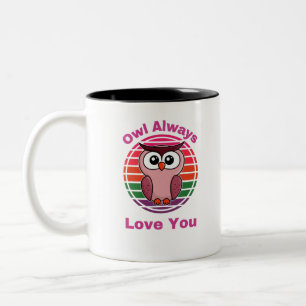 Caneca De Café Em Dois Tons Owl Sempre Te Ama