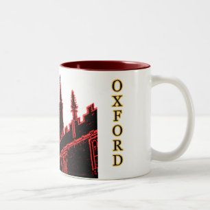 Caneca De Café Em Dois Tons Oxford Inglaterra 1986 espirais de construção
