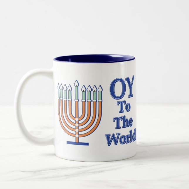 Caneca De Café Em Dois Tons Oy-to-The-World (Esquerda)