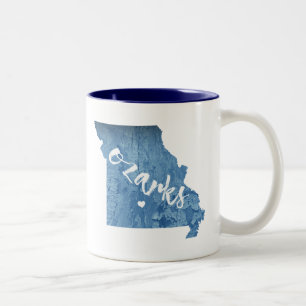 Caneca De Café Em Dois Tons Ozarks, Missouri Wood Grain