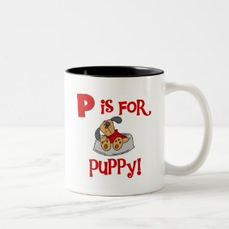 Caneca De Café Em Dois Tons P é para o camiseta e os presentes do filhote de