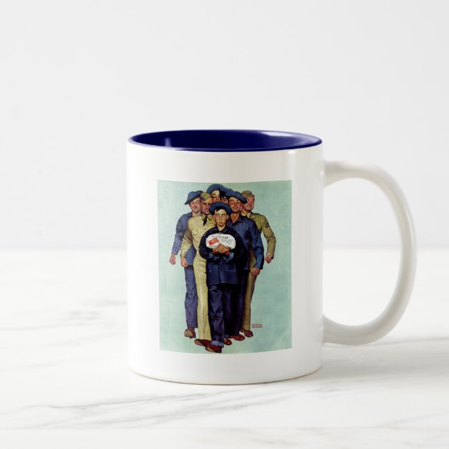 Caneca De Café Em Dois Tons Pacote de Willie Gillis em casa (Direita)