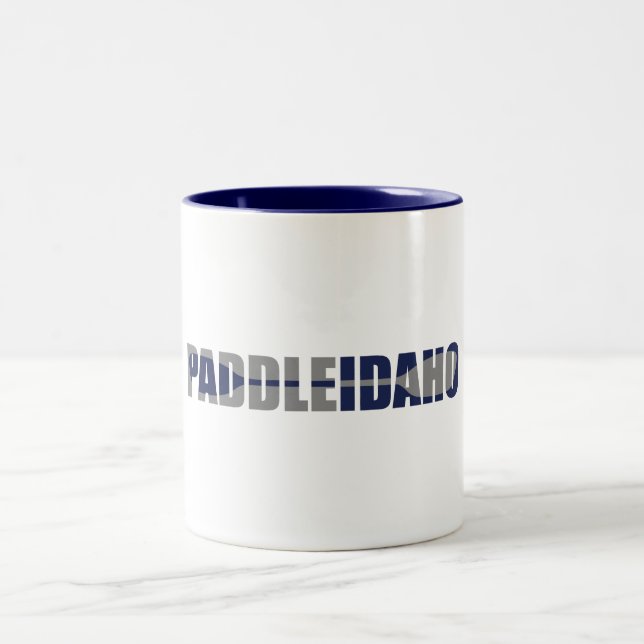 Caneca De Café Em Dois Tons Paddle Idaho Kayaking (Centro)