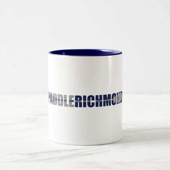 Caneca De Café Em Dois Tons Paddle Richmond Virginia Kayaking (Centro)