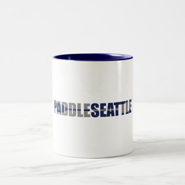 Caneca De Café Em Dois Tons Paddle Seattle Kayaking (Centro)