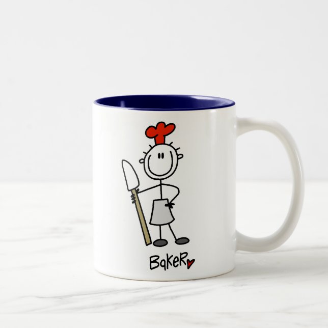 Caneca De Café Em Dois Tons Padeiro com Espátula (Direita)