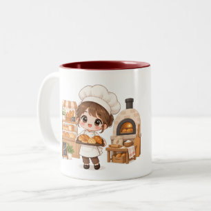 Caneca De Café Em Dois Tons Padeirozinho Alegre