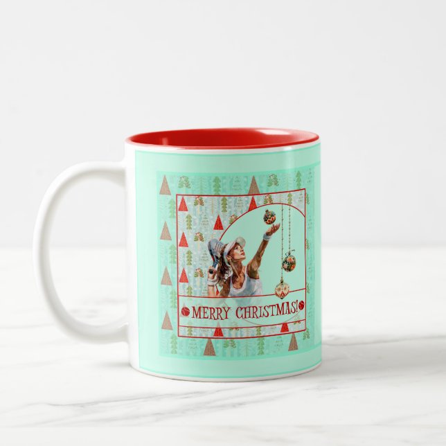CANECA DE CAFÉ EM DOIS TONS PADEL CHRISTMAS MUG - PADEL RETRO CHRISTMAS (Esquerda)