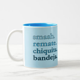 Caneca De Café Em Dois Tons Padel Coffee Mug-Personalize Word Vibes Sky Blue
