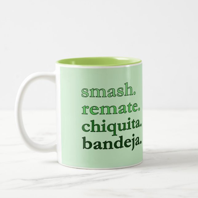 CANECA DE CAFÉ EM DOIS TONS PADEL COFFEE MUG – WORD VIBES - MATCHA GREEN (Esquerda)