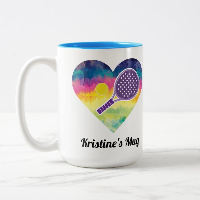 Caneca De Café Em Dois Tons Padel Lover (Esquerda)