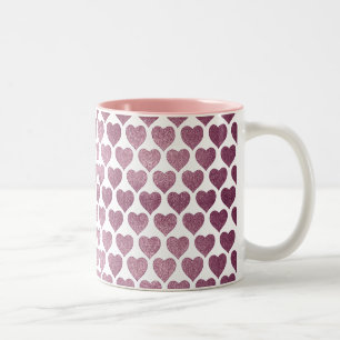 Caneca De Café Em Dois Tons Padrão de corações