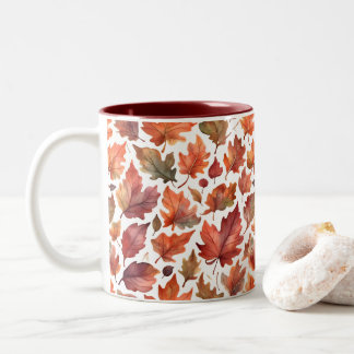 Caneca De Café Em Dois Tons Padrão de Design Radiância Rústica