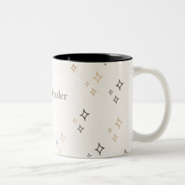 Caneca De Café Em Dois Tons Padrão de Estrela com Brilho Mínimo para Produtos 