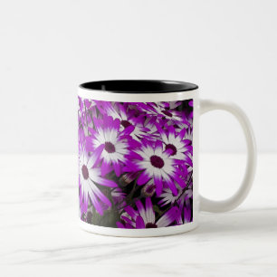 Caneca De Café Em Dois Tons Padrão de flores, Jardins Kuekenhof, Lisse,
