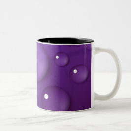 Caneca De Café Em Dois Tons Padrão de queda de água púrpura