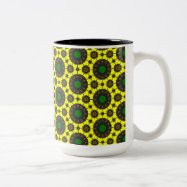 Caneca De Café Em Dois Tons Padrão de Verão
