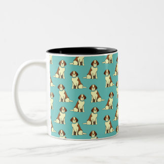 Caneca De Café Em Dois Tons padrão do cão