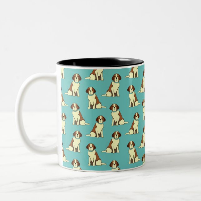 Caneca De Café Em Dois Tons padrão do cão (Esquerda)