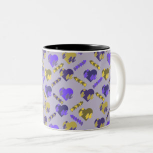 Caneca De Café Em Dois Tons Padrão do namorados