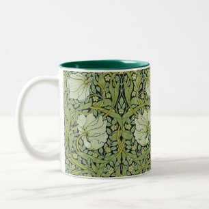 Caneca De Café Em Dois Tons Padrão Floral Vintage William Morris Pimpernel