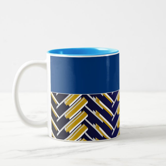 Caneca De Café Em Dois Tons Padrão moderno (Esquerda)