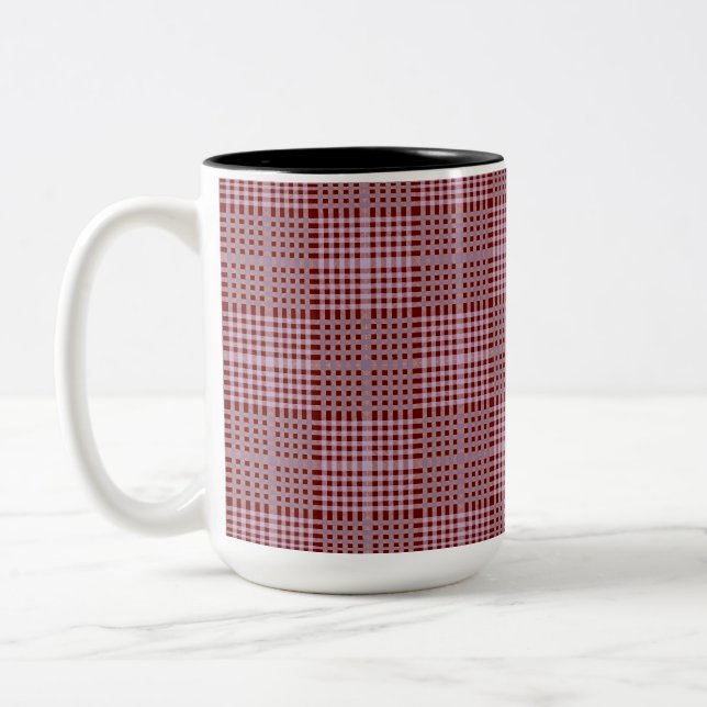 Caneca De Café Em Dois Tons Padrão verificado.08DR (Esquerda)