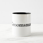 Caneca De Café Em Dois Tons Padrinho de casamento<br><div class="desc">design de texto padrinho de casamento</div>
