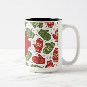 Caneca De Café Em Dois Tons Padrões de natal personalizados Mug