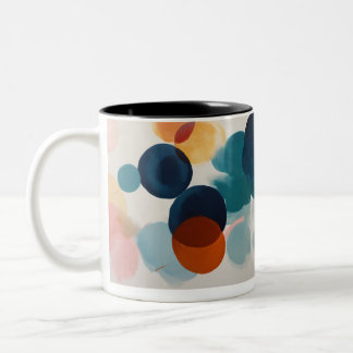Caneca De Café Em Dois Tons Padrões Geométricos Minimalistas - Mug De Dois Ton