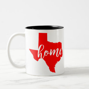 Caneca De Café Em Dois Tons Página inicial do Texas #USAPatriotGraphics ©White