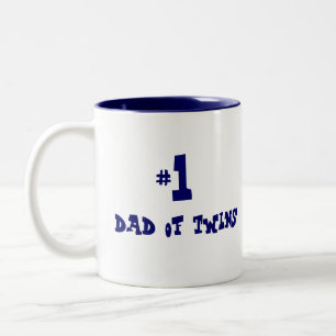 Caneca De Café Em Dois Tons pai #1 dos gêmeos