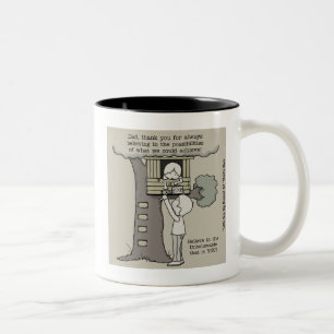 Caneca De Café Em Dois Tons Pai Acredita nas Possibilidades