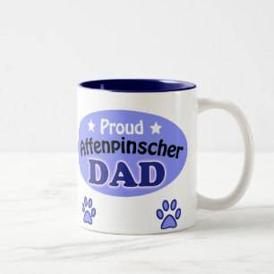 Caneca De Café Em Dois Tons Pai Affenpinscher Orgulhoso