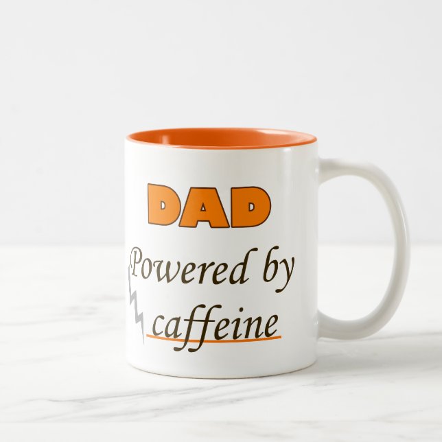 Caneca De Café Em Dois Tons Pai alimentado pela cafeína (Direita)