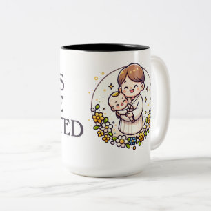 Caneca De Café Em Dois Tons pai, amor do pai, melhor pai