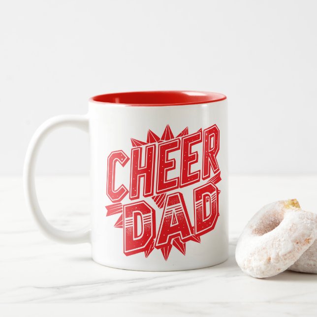 Caneca De Café Em Dois Tons Pai animado (Com Donut)