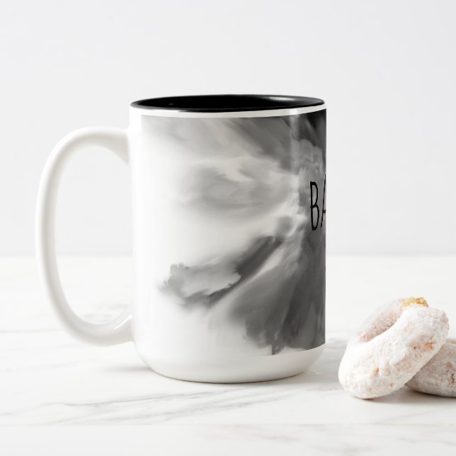 Caneca De Café Em Dois Tons Pai Badass (Com Donut)