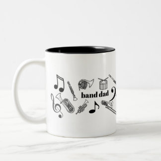 Caneca De Café Em Dois Tons Pai banda - Mug - Preto e Branco