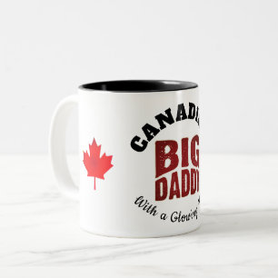 Caneca De Café Em Dois Tons PAI BIG - Canadense com Coração Brilhante
