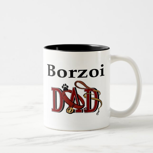 Caneca De Café Em Dois Tons Pai Borzoi Mug (Direita)