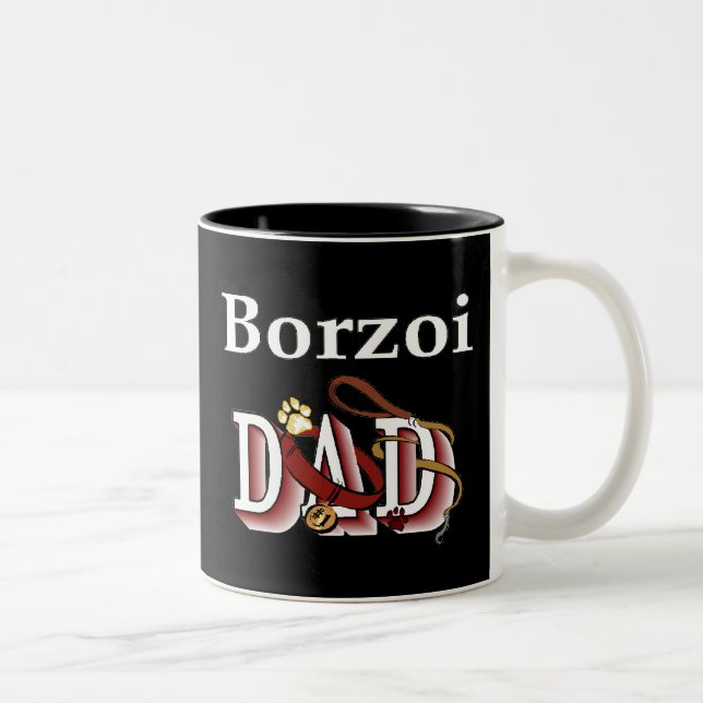 Caneca De Café Em Dois Tons Pai Borzoi Mug (Direita)