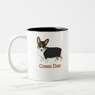 Caneca De Café Em Dois Tons Pai Corgi