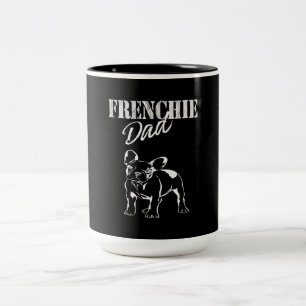 Caneca De Café Em Dois Tons Pai De Amantes De Bulldog Francês Engraçado E Boni