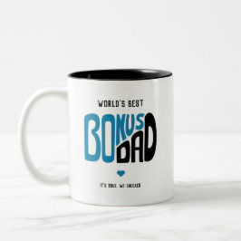 Caneca De Café Em Dois Tons Pai de bônus Design azul e preto