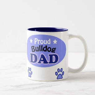 Caneca De Café Em Dois Tons Pai de Buldogue Orgulhoso