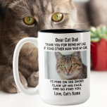 Caneca De Café Em Dois Tons Pai de Gato Engraçado | Nome e foto de gato person<br><div class="desc">Essa é uma citação hilária e relativa! A caneca personalizada com uma foto do seu gato dizendo "Obrigado por ser meu Pai, se algum outro homem era meu Pai, levanta a cara e vai te encontrar." é uma maneira excelente de se divertir com a percepção comum de que os gatos...</div>