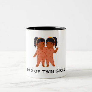 Caneca De Café Em Dois Tons Pai de Gêmeas